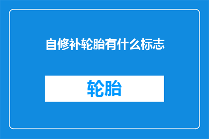 自修补轮胎有什么标志