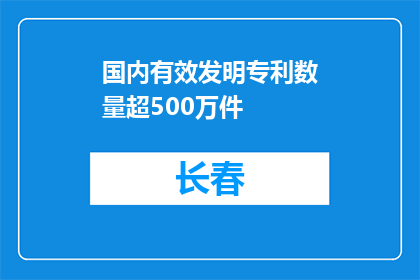 国内有效发明专利数量超500万件